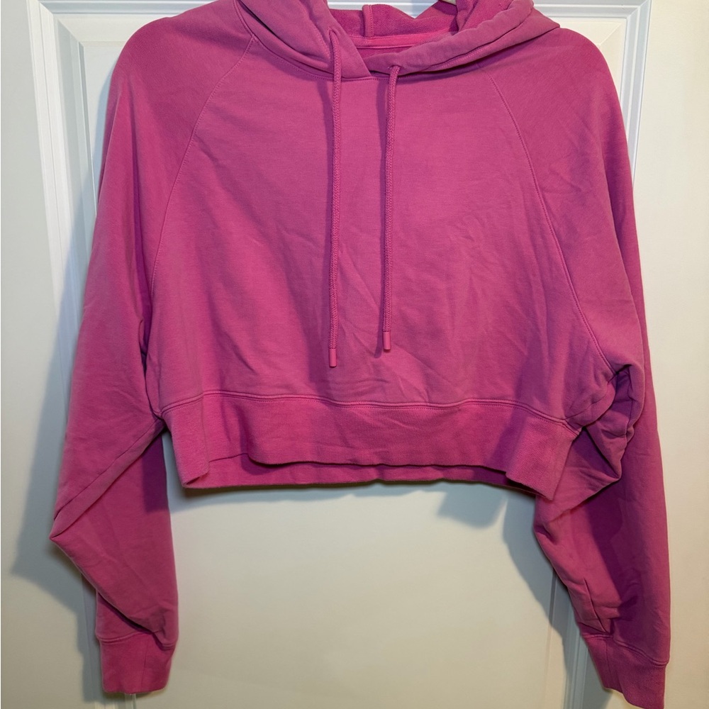 Pink cropped Alo hoodie